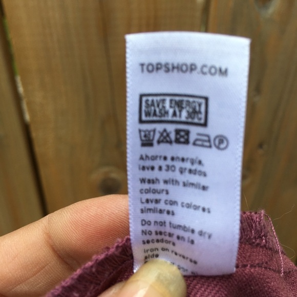 Topshop Heart Cropped Pants. Dusty Rose with black hearts. Women’s US 8 … - Picture 13 of 16